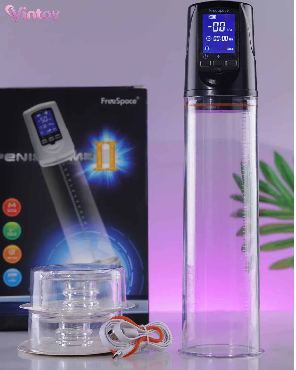 Máy tập dương vật FreeSpace Man 2 bơm tự động màn hình LCD - Ảnh 3