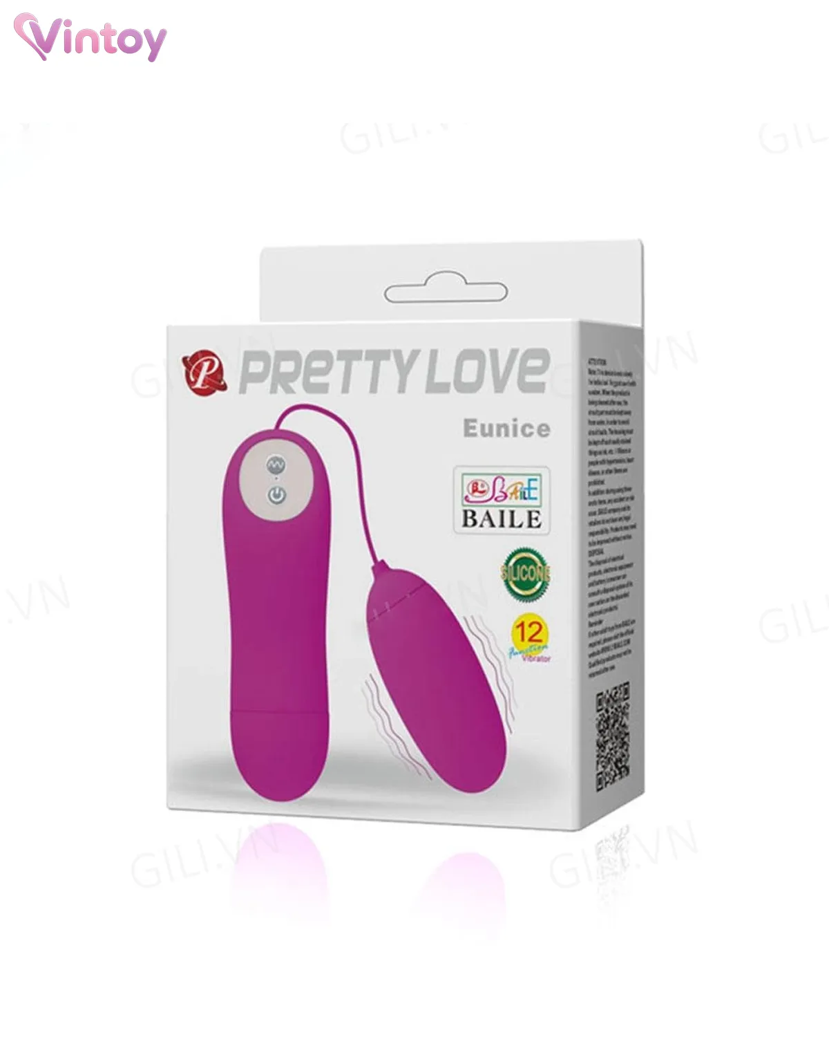 Trứng rung Pretty Love Eunice mềm mịn 12 tần số rung - Ảnh 3