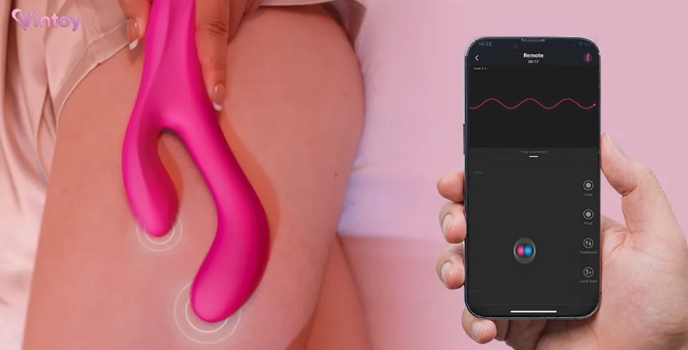 Lovense Osci 3 máy rung 2 đầu tỏa nhiệt sưởi ấm kết nối App 5