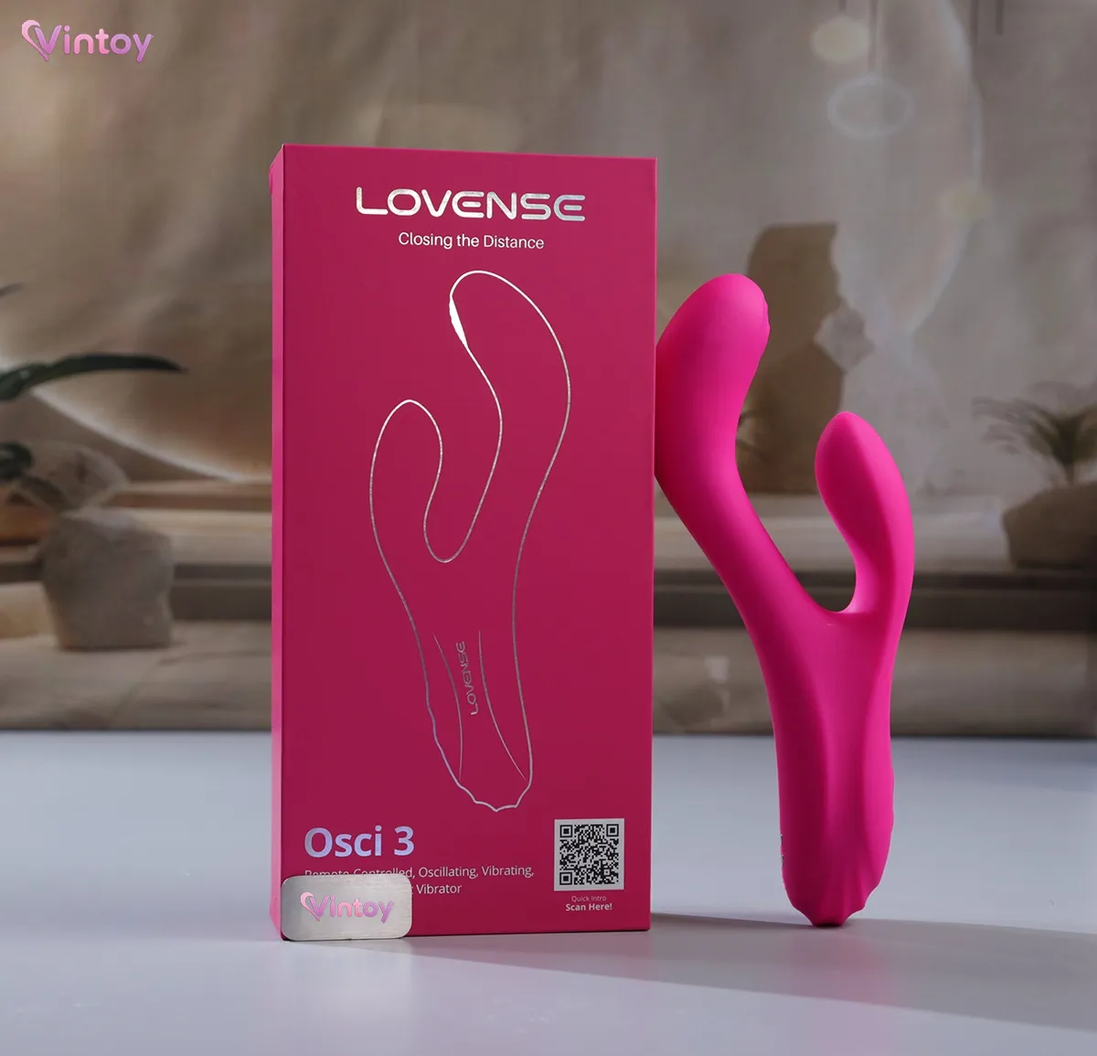 Lovense Osci 3 máy rung 2 đầu tỏa nhiệt sưởi ấm kết nối App 6