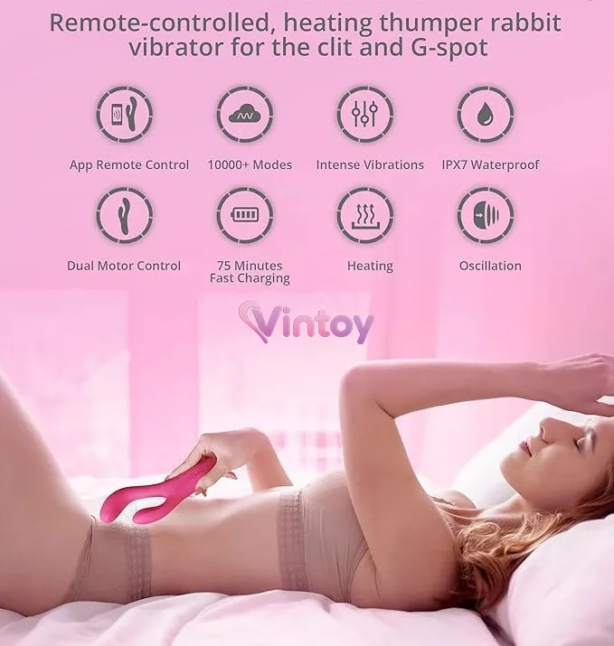 Lovense Osci 3 máy rung 2 đầu tỏa nhiệt sưởi ấm kết nối App 9