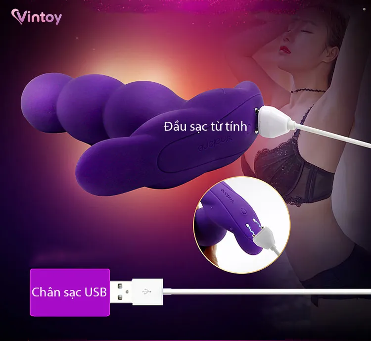 Đồ chơi hậu môn Nalone PEARL rung ngoáy xoay 360 độ 7 chế độ 9